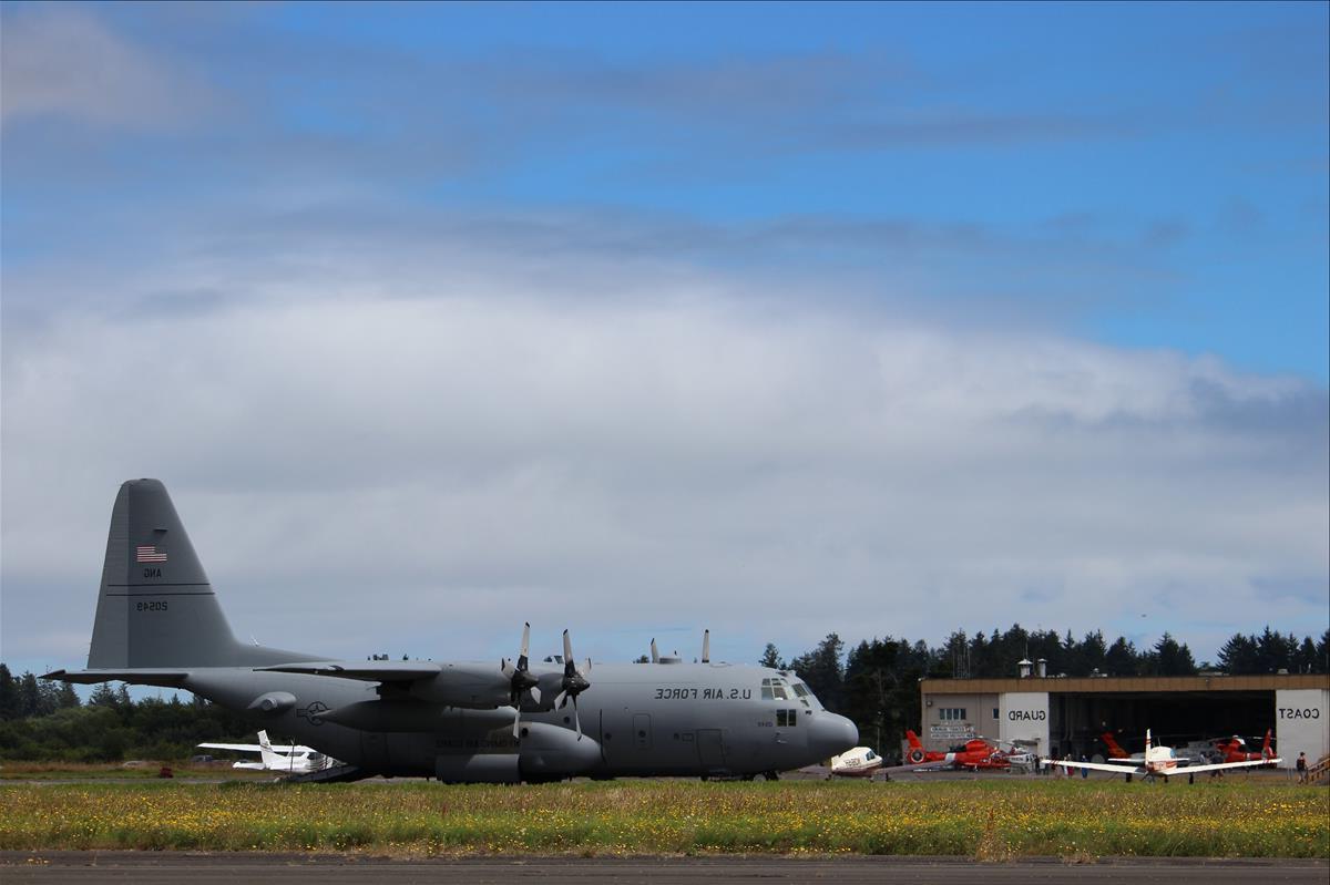 Air Force plane at the airport 